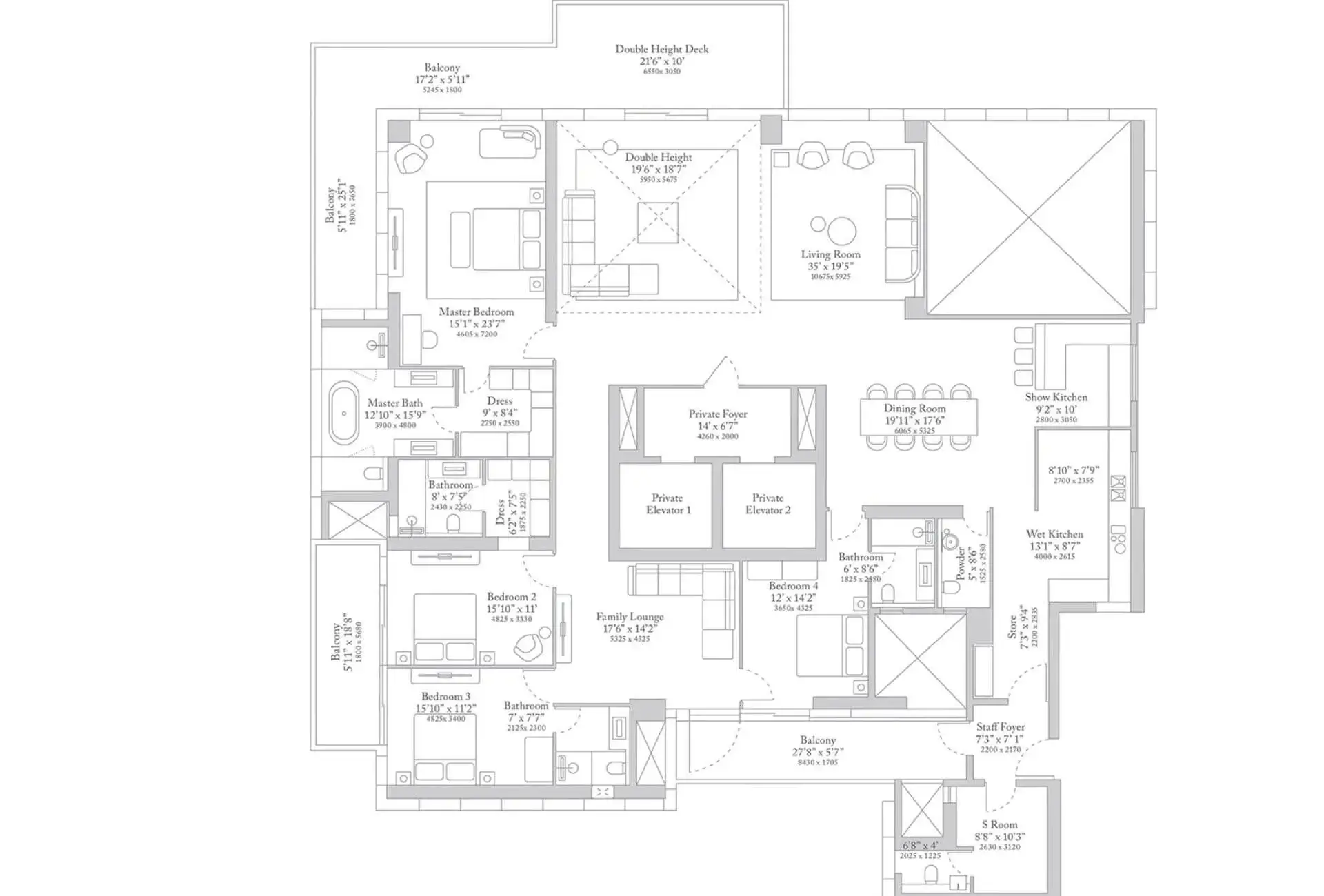 trump towers 2 floor plan